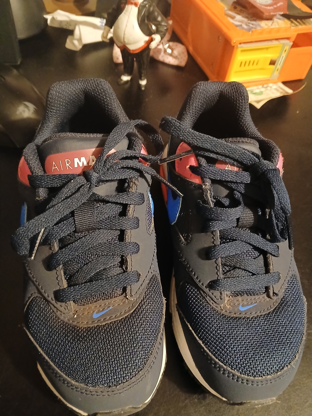 Nike Kids Air Max Navy and Blue Athletic Sneakers